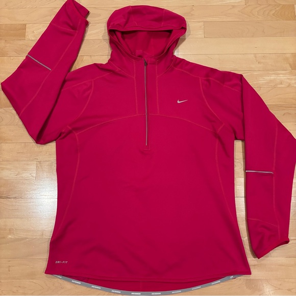 Nike Jackets & Blazers - Women’s Dri-Fit Nike Fuchsia Half-Zip Hoodie - XL